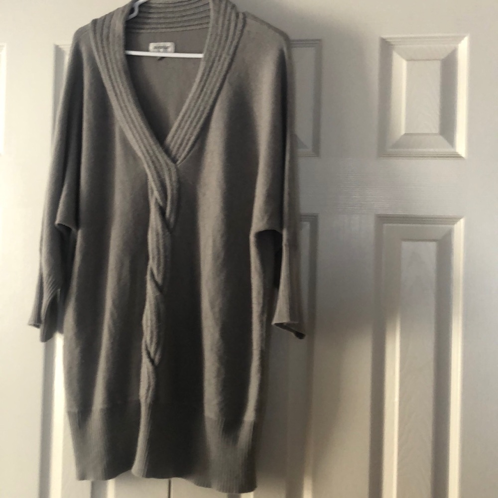 Light Gray V-neck Sweater